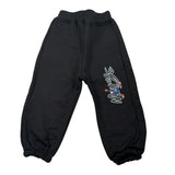 Mousse Pantalone tinta unita con Logo Nero per Neonato SPINAIRP NERO MOUSSE 