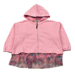 Mousse Felpa con Zip E Cappuccio Rosa per Bambina ZIPRO ROSA MOUSSE 
