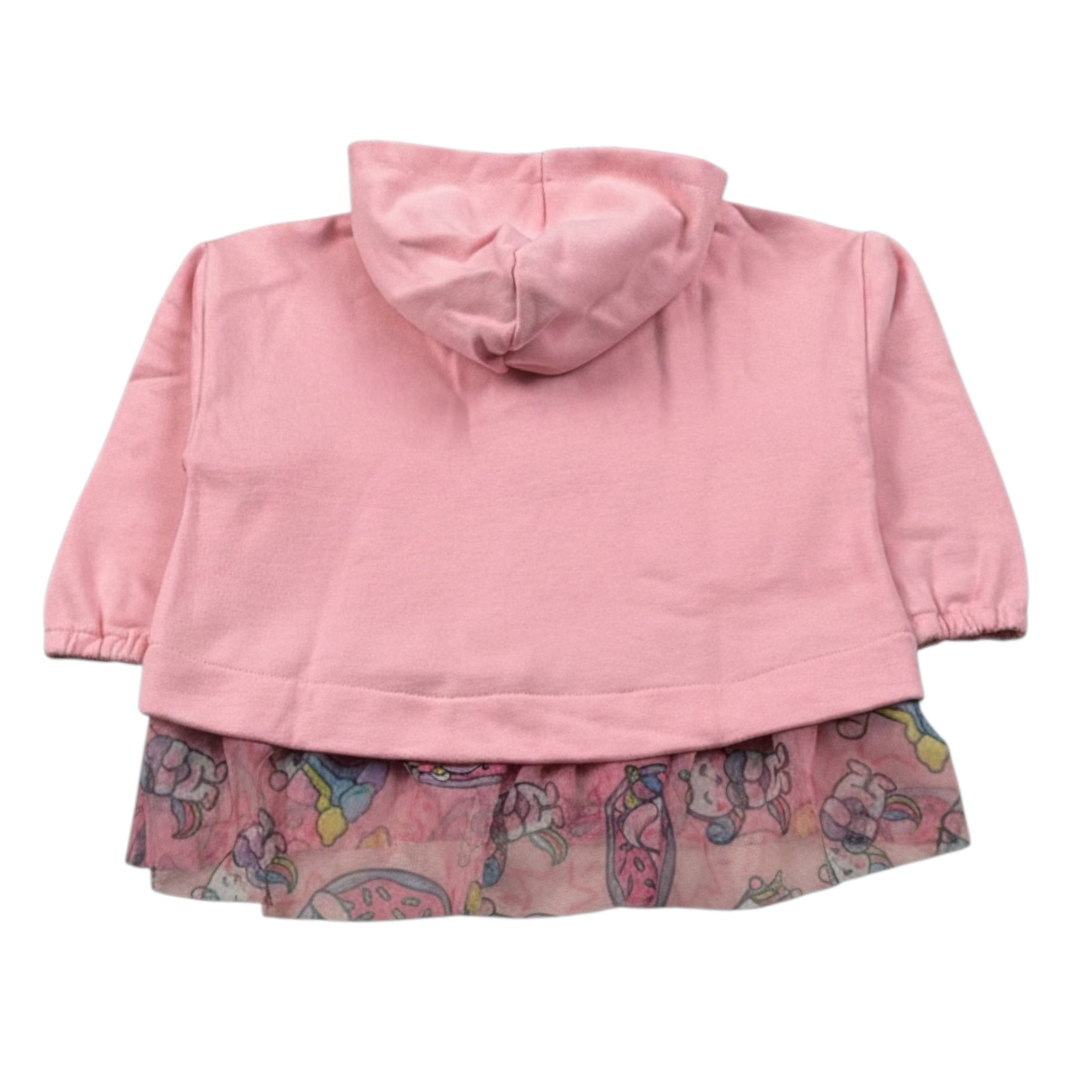 Mousse Felpa con Zip E Cappuccio Rosa per Bambina ZIPRO ROSA MOUSSE 
