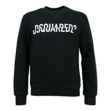 Msgm Felpa tinta unita Girocollo con Stampa Nero per Bambino DQ0475 NERO MSGM 