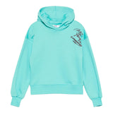 Msgm Felpa tinta unita con Cappuccio Verde Acqua per Bambino F5MSJGHS123 VERDE ACQUA MSGM 