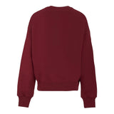 Msgm Felpa tinta unita con Stampa Bordeaux per Bambina F5MSJGSW125 BORDEAUX MSGM 