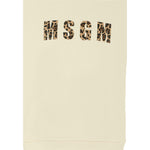 Msgm Felpa tinta unita Girocollo con Logo Panna per Bambina F5MSJGSW145 PANNA MSGM 