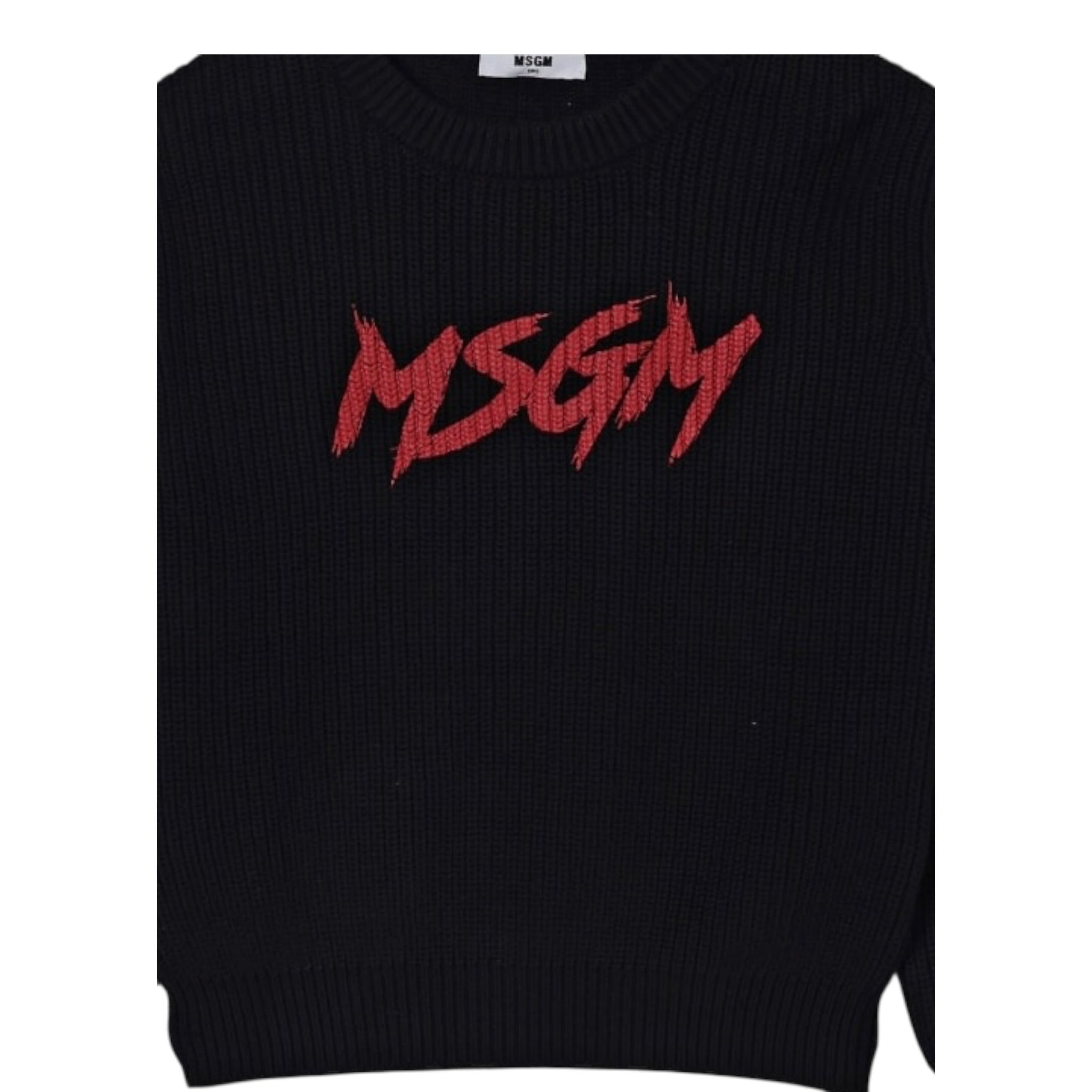 Msgm Maglia tinta unita con Stampa Nero per Bambina F5MSJUJP090X NERO MSGM 