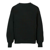 Msgm Felpa Xhiusa Girocollo tinta unita con Logo Nero per Bambino F5MSJUSW049 NERO MSGM 