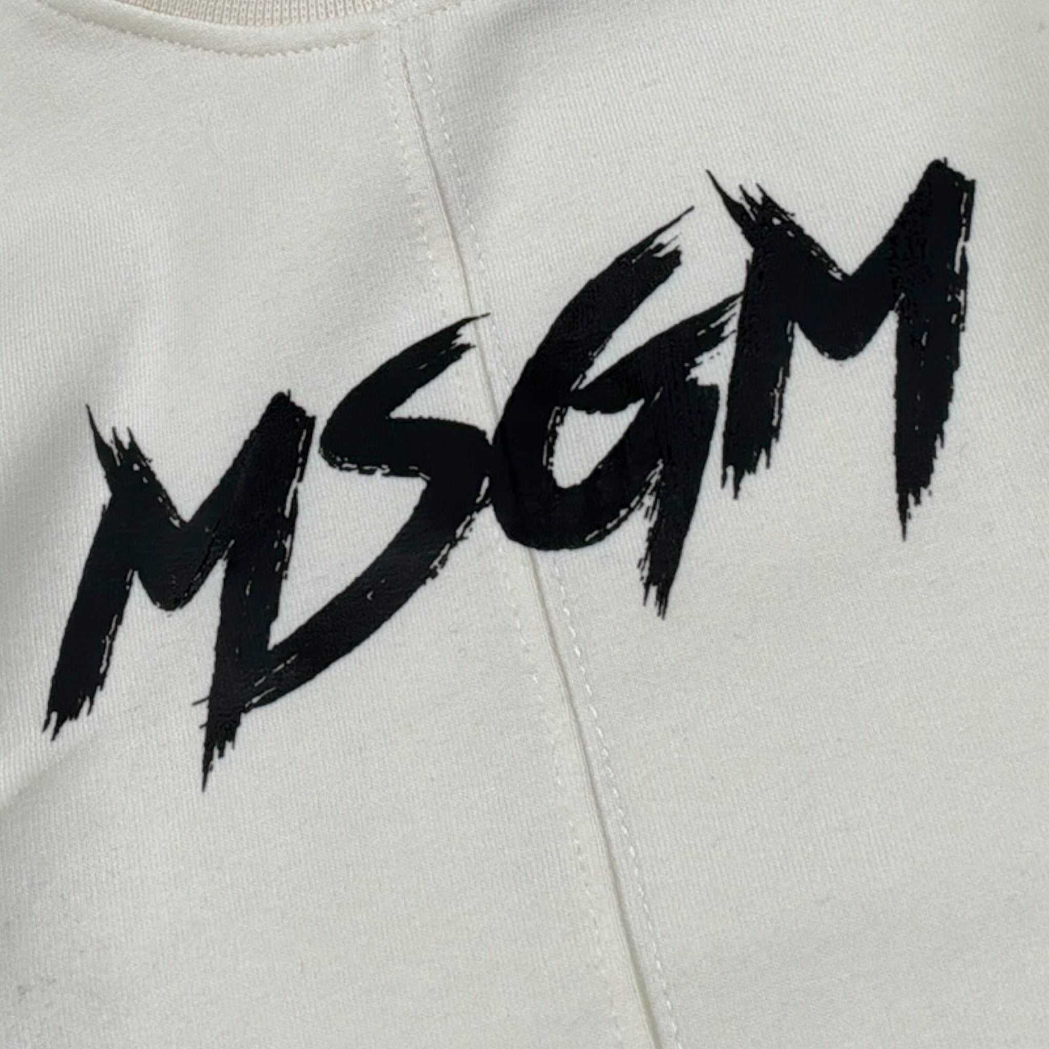 Msgm Abito Modello Felpa tinta unita con Stampa Panna per Neonata F5MSNGDR287 PANNA MSGM 