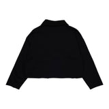 N°21 Felpa tinta unita con Mezza Zip Nero per Bambina N2105Q NERO N°21 