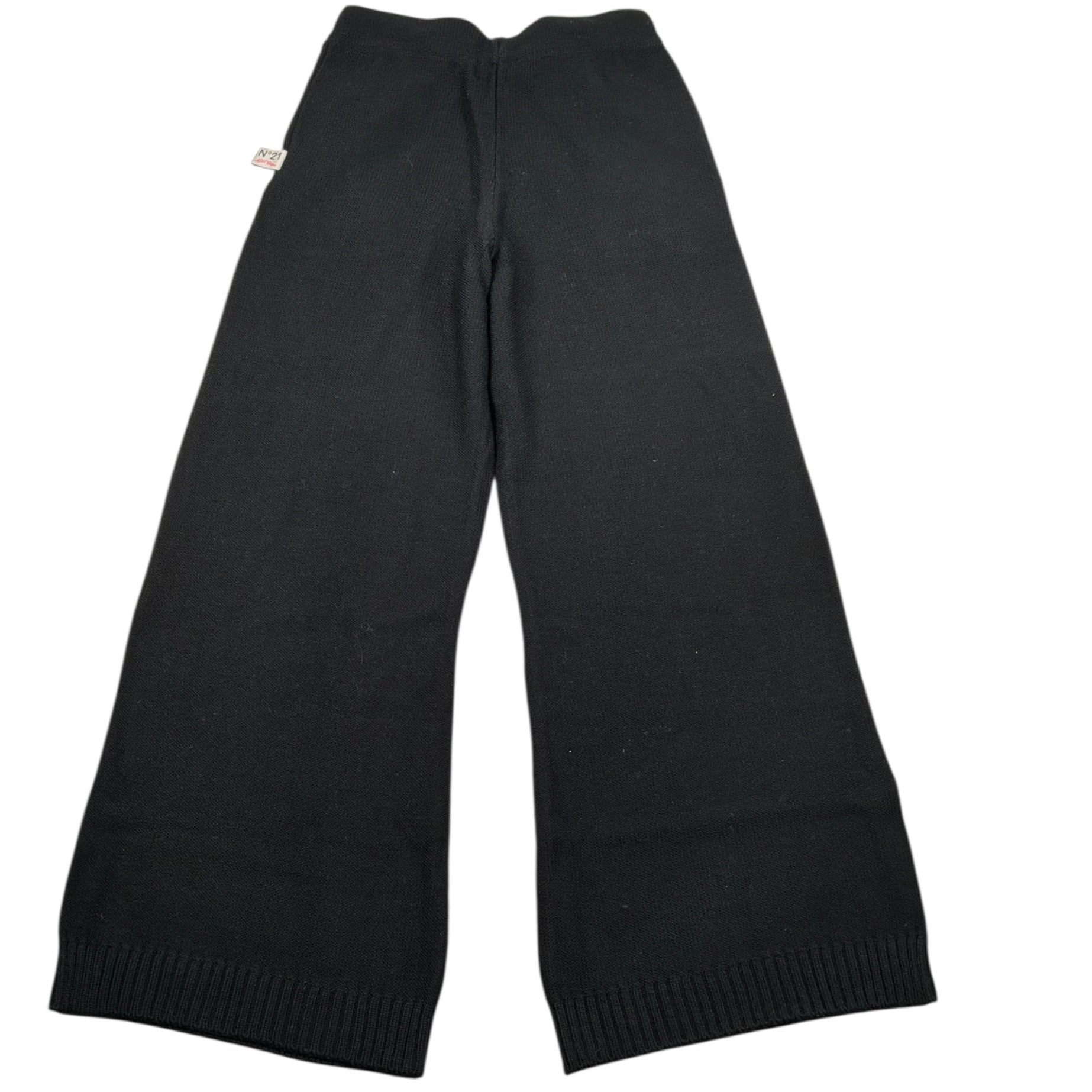 N°21 Pantalone tinta unita Modello Palazzo Nero per Bambina N2106Y NERO N°21 