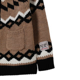 N°21 Cardigan tinta unita con Stampa Beige per Bambina N2106Z BEIGE N°21 