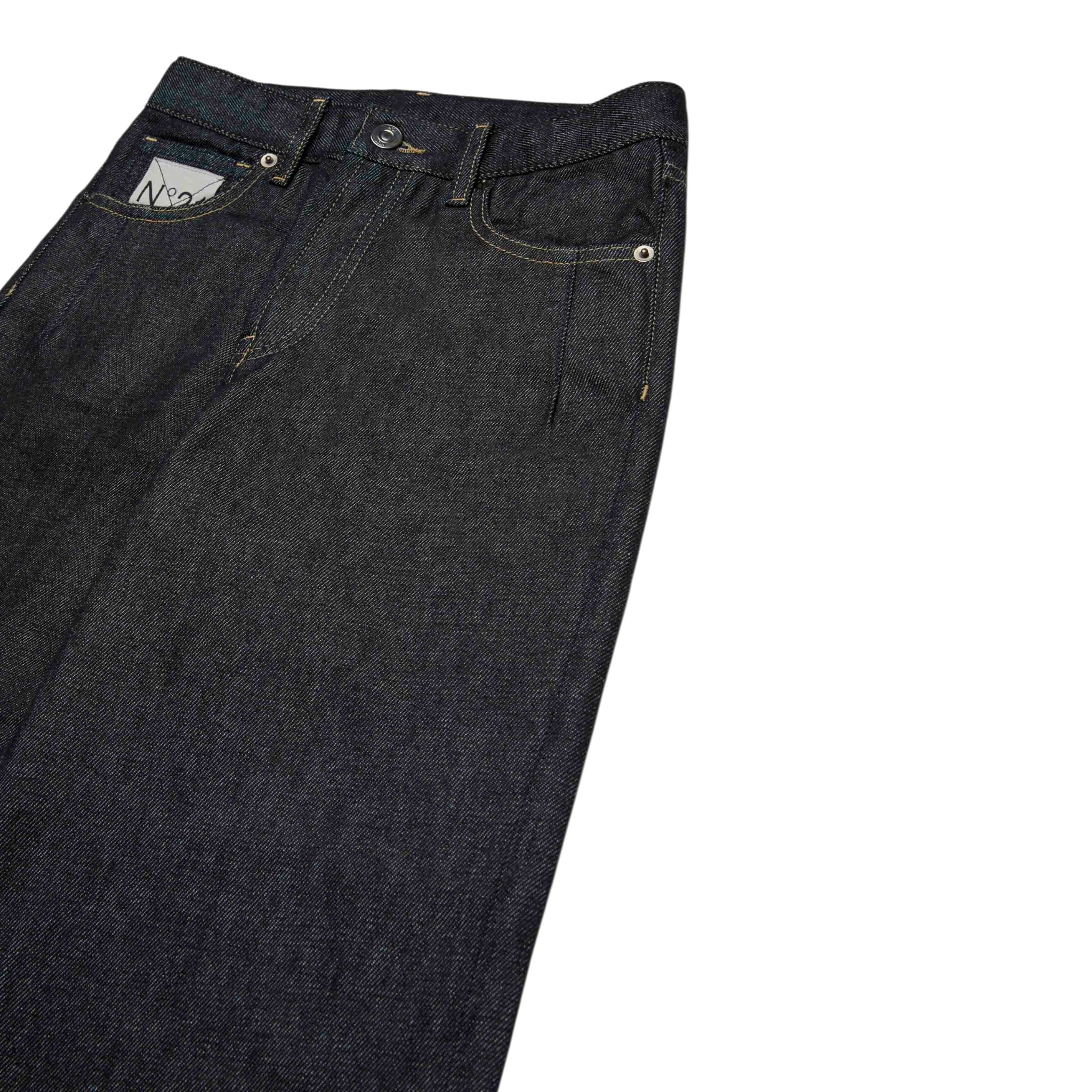 N°21 Jeans tinta unita con Girovita Regolabile Blu per Bambina N2108M BLU N°21 