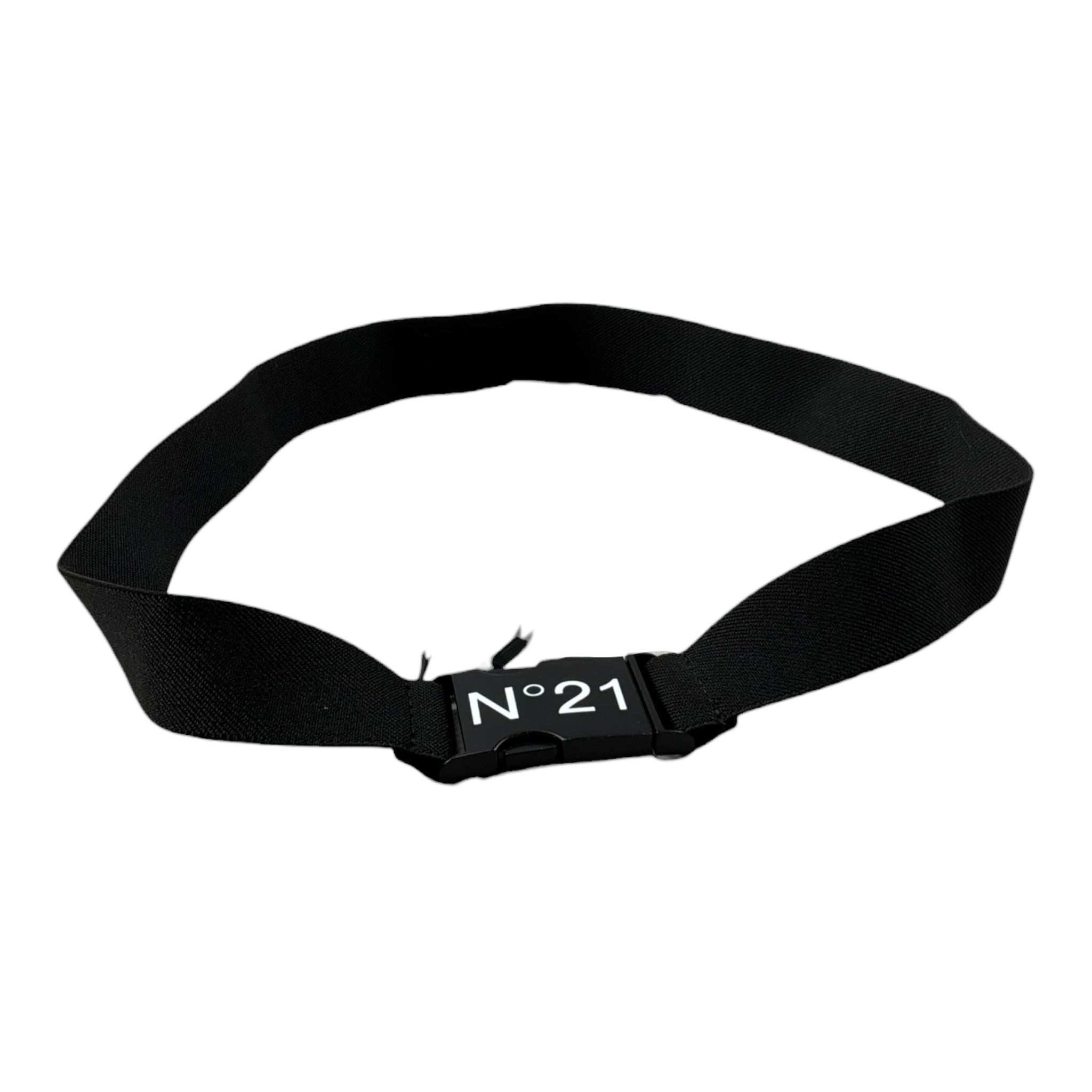 N°21 Cintura tinta unita con Logo Nero per Bambina N214A3 NERO N°21 