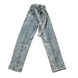 Naice Jeans tinta unita con Elastico In Vita Azzurro per Bambina 205011 AZZURRO NAICE 