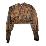Naice Camicia tinta unita con Applicazioni Bronzo per Bambina NAI23541 BRONZO NAICE 
