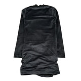 Naida Abito Manica Lunga tinta unita In Velluto Nero per Bambina NAAB355 NERO NAIDA 