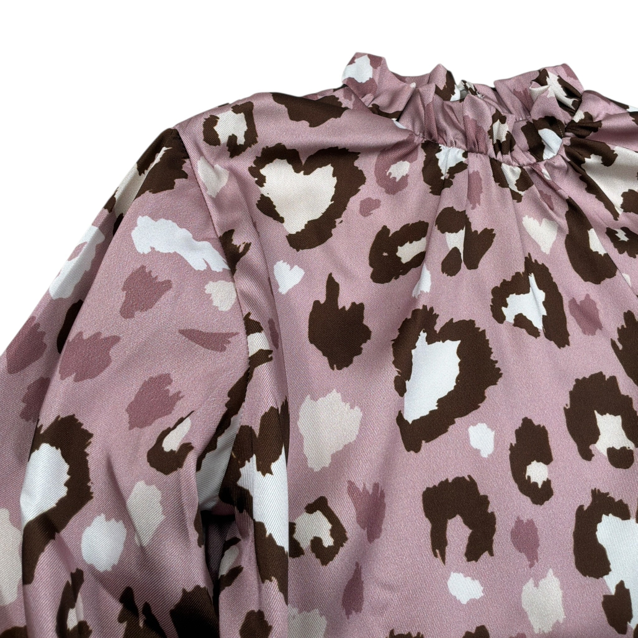 Naida Camicia Manica Lunga Fantasia Maculata Rosa per Bambina NACA164 ROSA NAIDA 