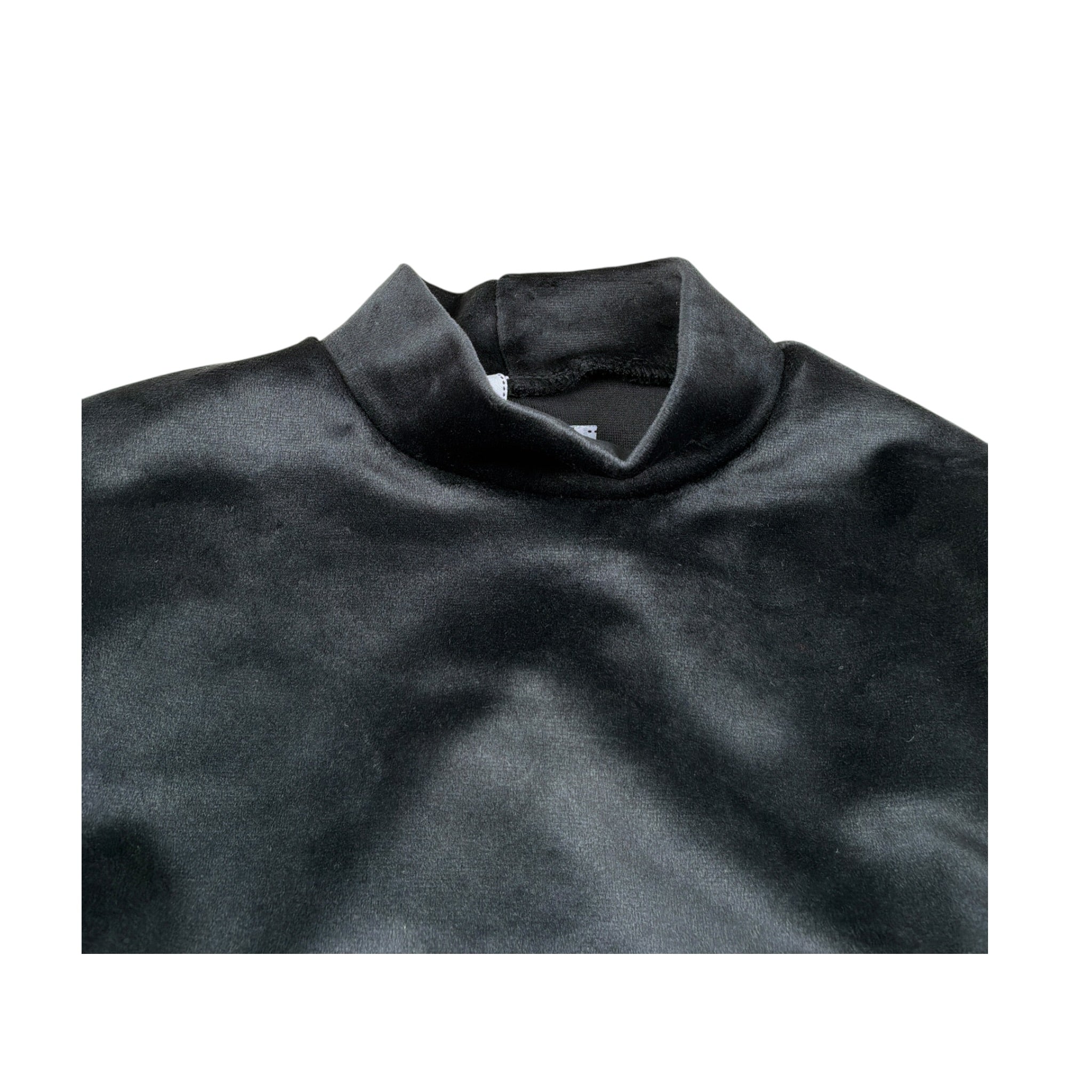 Naida Maglia tinta unita In Velluto Nero per Bambina NAMA337 NERO NAIDA 