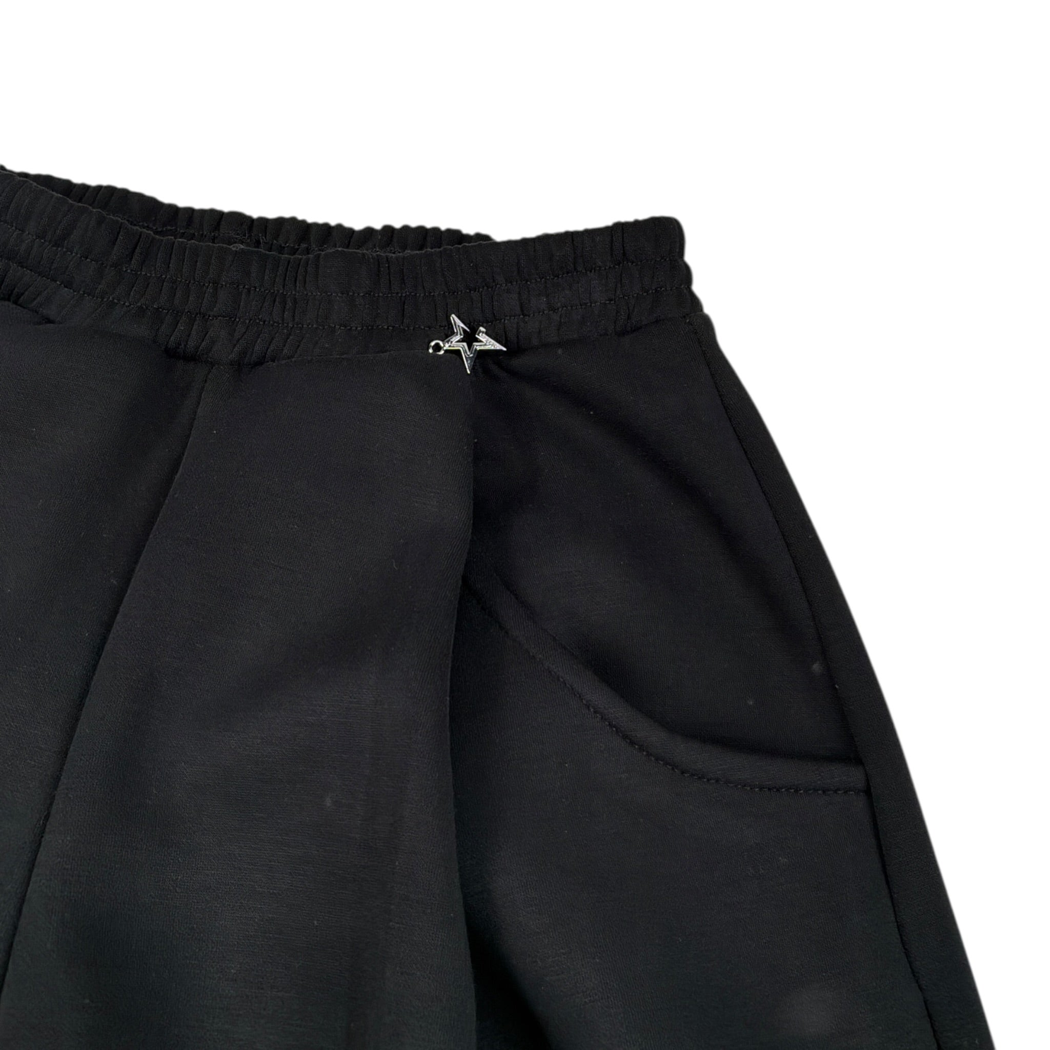 Naida Pantalone tinta unita Modello Palazzo Nero per Bambina NAPA332 NERO NAIDA 