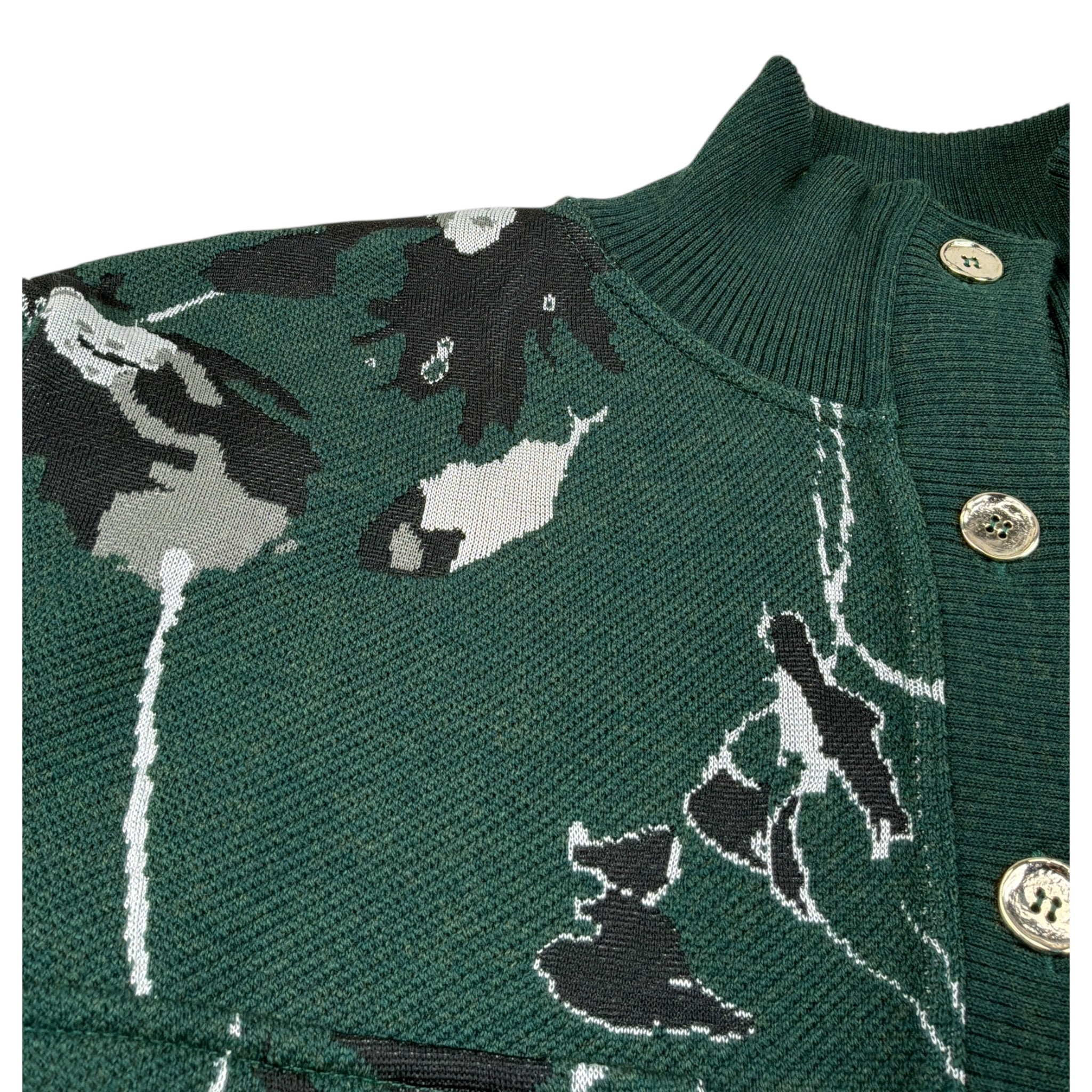 Neera 20.52 Cardigan tinta unita con Stampe Verde per Bambina 25440401 VERDE NEERA 20.52 