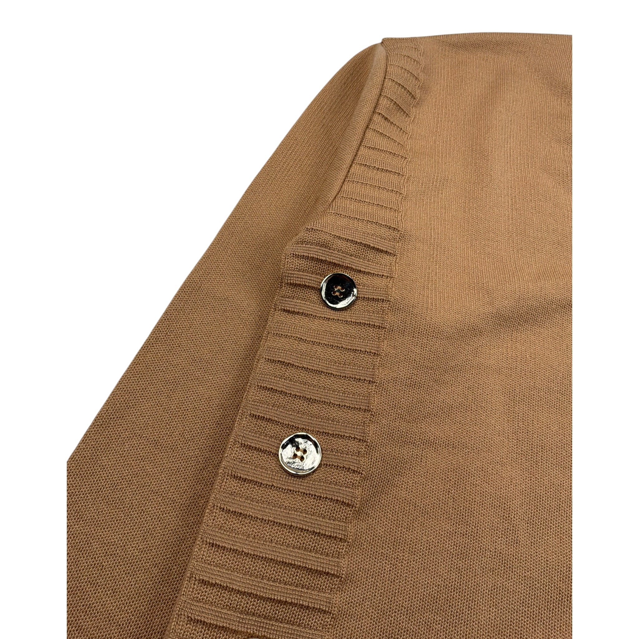 Neera 20.52 Maglia Scollo A V tinta unita Cammello per Bambina 2544610340 CAMMELLO NEERA 20.52 
