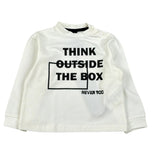 Never Too Shirt Girocollo tinta unita con Stampa Bianco per Neonato NT1073N BIANCO NEVER TOO 