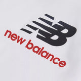 New Balance Felpa tinta unita con Cappuccio E Logo Bianco per Bambino LAKB0062 BIANCO NEW BALANCE 