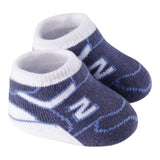 New Balance Babbucce Bicolore con Ricami Bianco/Blu per Neonato LAKB0104 BIANCO/BLU NEW BALANCE 