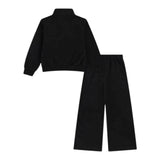 Nike Completo 2 Pezzi Felpa-Pantalone tinta unita Nero per Bambina 36N265 NERO NIKE 