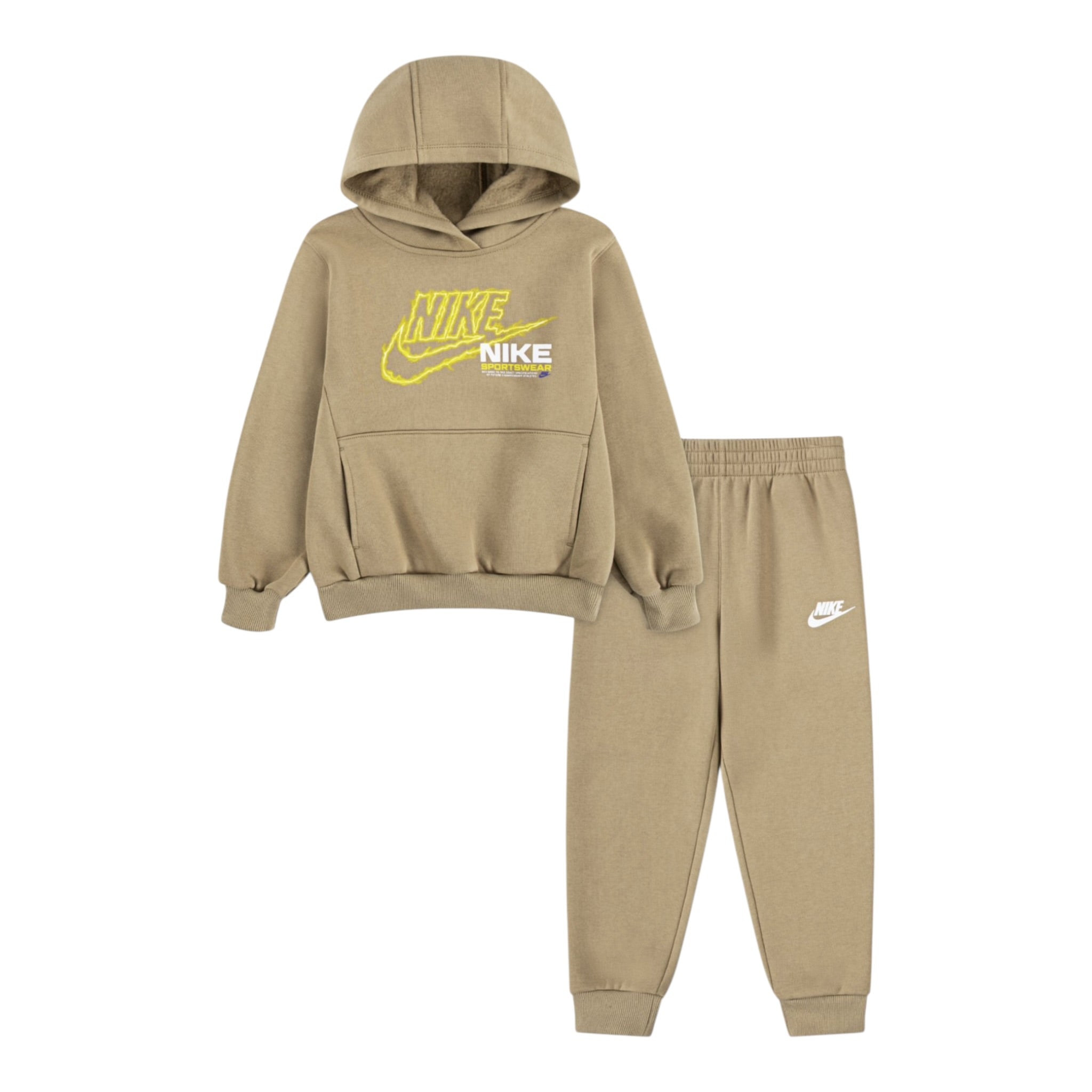 Nike Completo 2 Pezzi Felpa-Pantalone tinta unita Beige per Neonato 66N241X BEIGE NIKE 