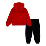 Nike Completo 2 Pezzi Felpa-Pantalone Bicolore Nero/Rosso per Neonato 66N482 NERO/ROSSO NIKE 