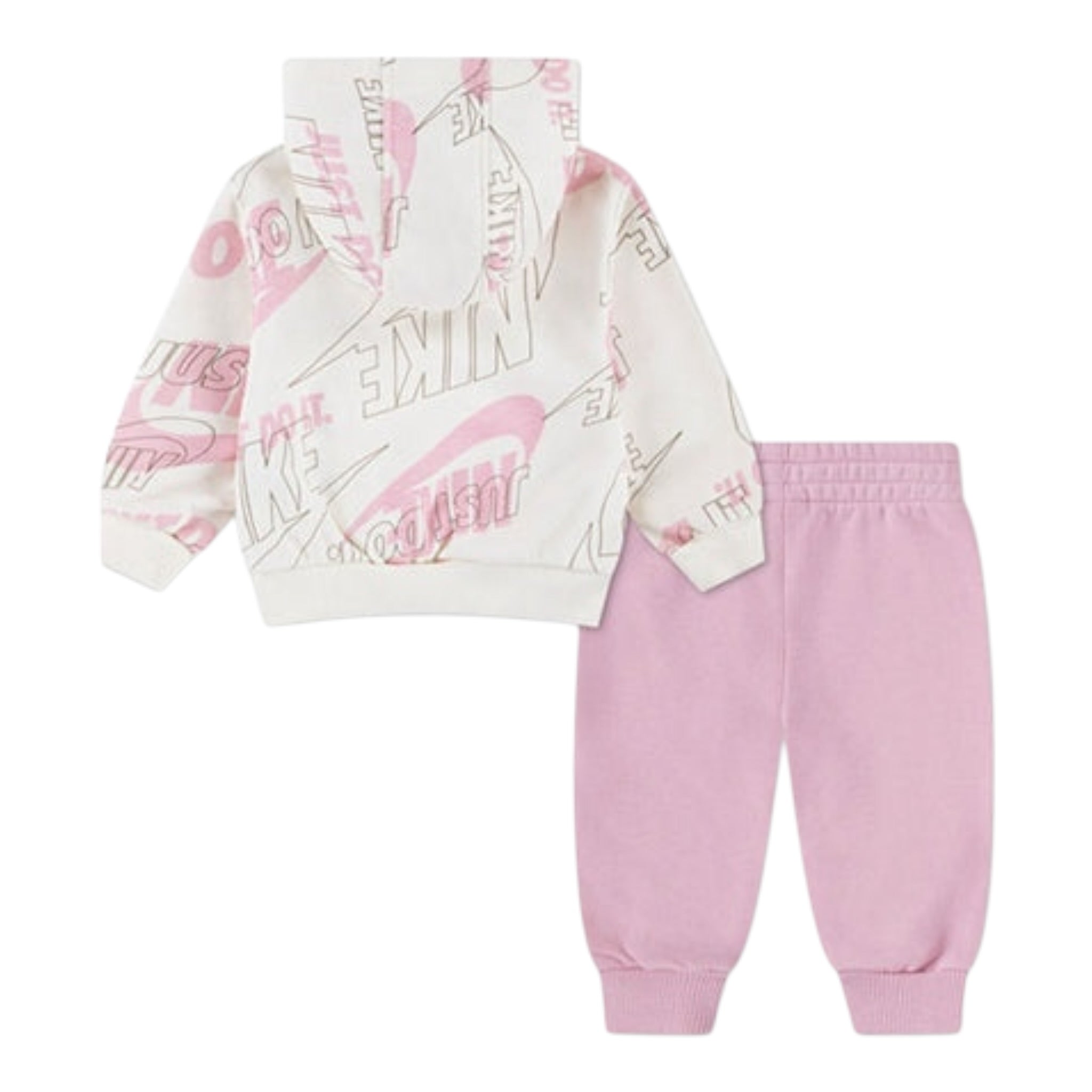 Nike Completo 2 Pezzi Felpa-Pantalone Bicolore Rosa per Neonata 66N486 ROSA NIKE 