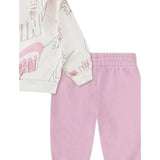 Nike Completo 2 Pezzi Felpa-Pantalone Bicolore Rosa per Neonata 66N486 ROSA NIKE 