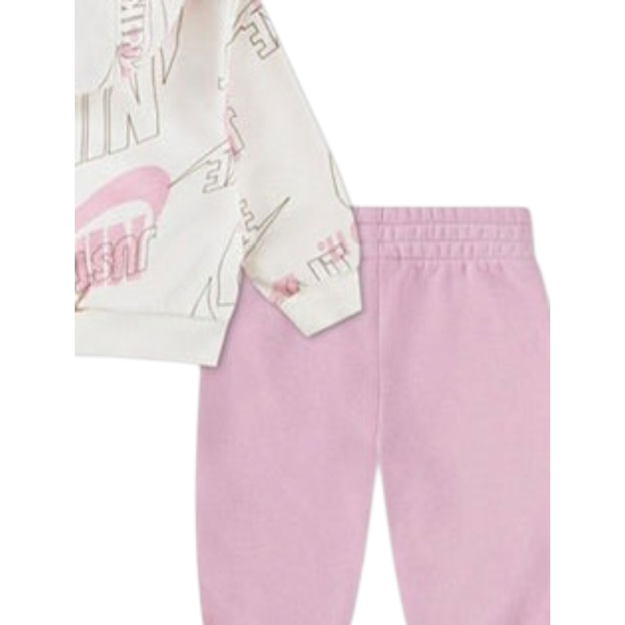 Nike Completo 2 Pezzi Felpa-Pantalone Bicolore Rosa per Neonata 66N486 ROSA NIKE 