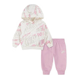 Nike Completo 2 Pezzi Felpa-Pantalone Bicolore Rosa per Neonata 66N486 ROSA NIKE 