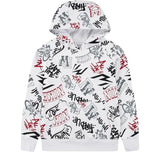 Nike Felpa tinta unita con Stampa E Cappuccio Bianco per Bambino 9Q1203 BIANCO NIKE 