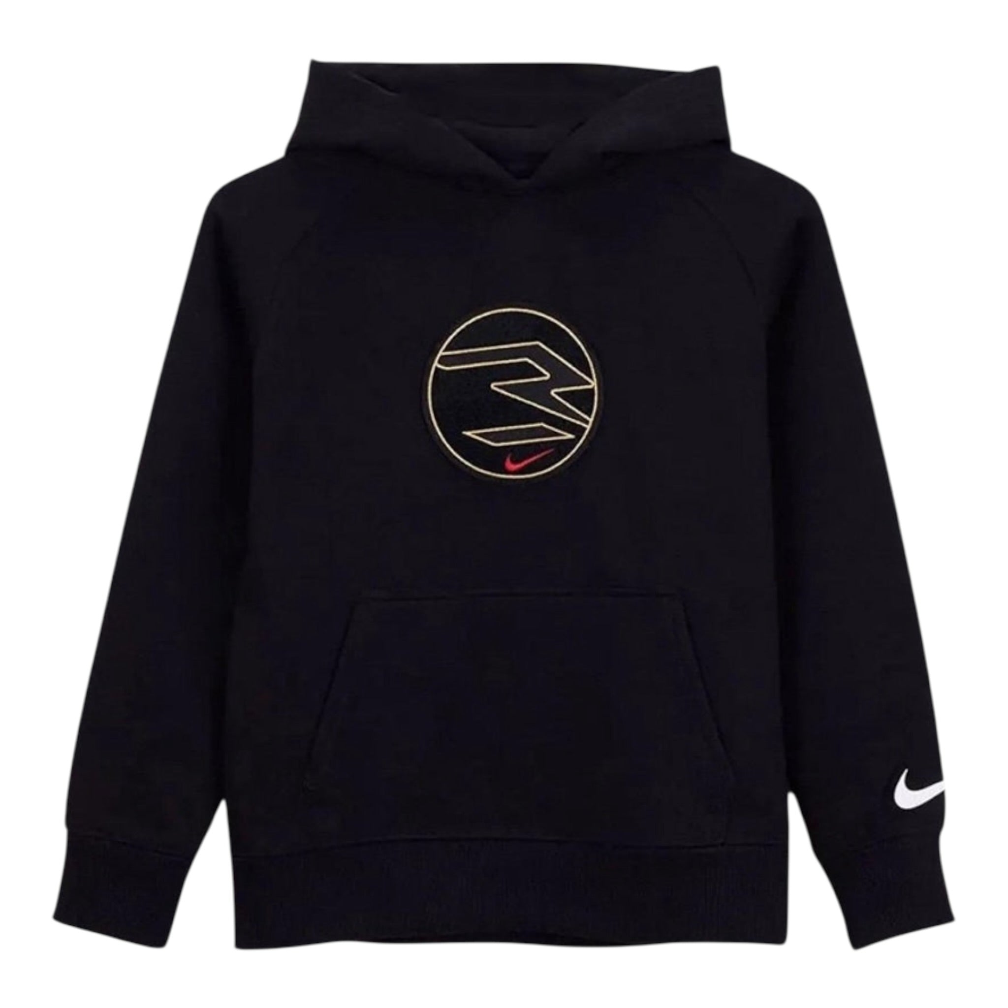 Nike Felpa tinta unita con Cappuccio E Stampa Nero per Bambino 9Q1208 NERO NIKE 
