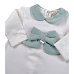 Ninnaoh Tutina tinta unita con Applicazioni Bianco/Verde per Neonata 10PR21965 BIANCO/VERDE NINNAOH 
