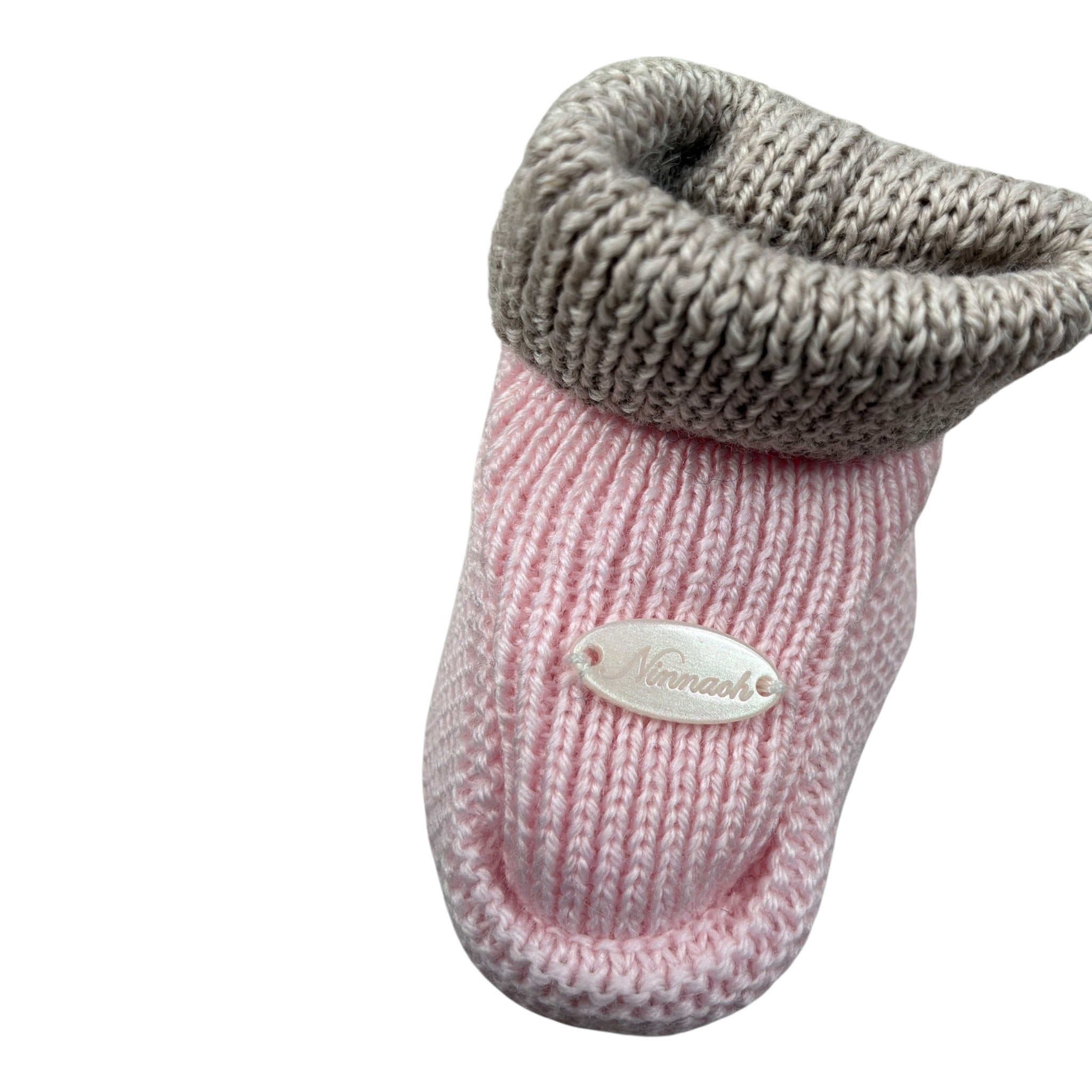Ninnaoh Babbucce tinta unita Rosa per Neonata 25BABF ROSA NINNAOH 