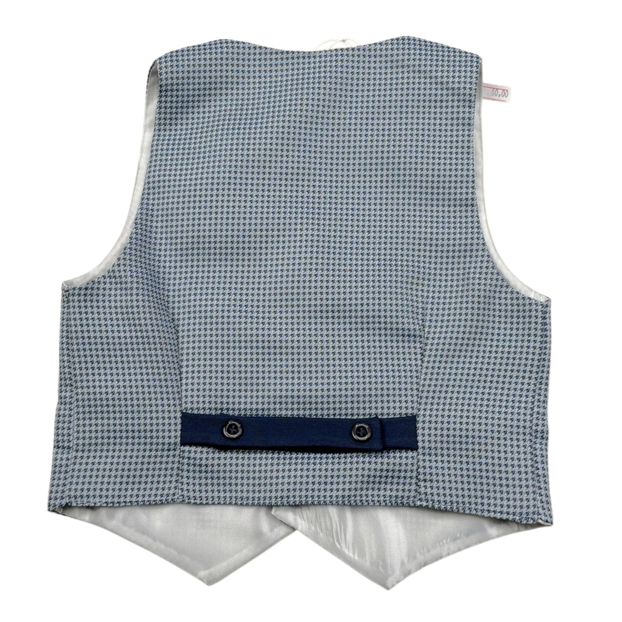 Ninnaoh Gilet tinta unita con Microfantasia Azzurro per Bambino I23GI238 AZZURRO NINNAOH 