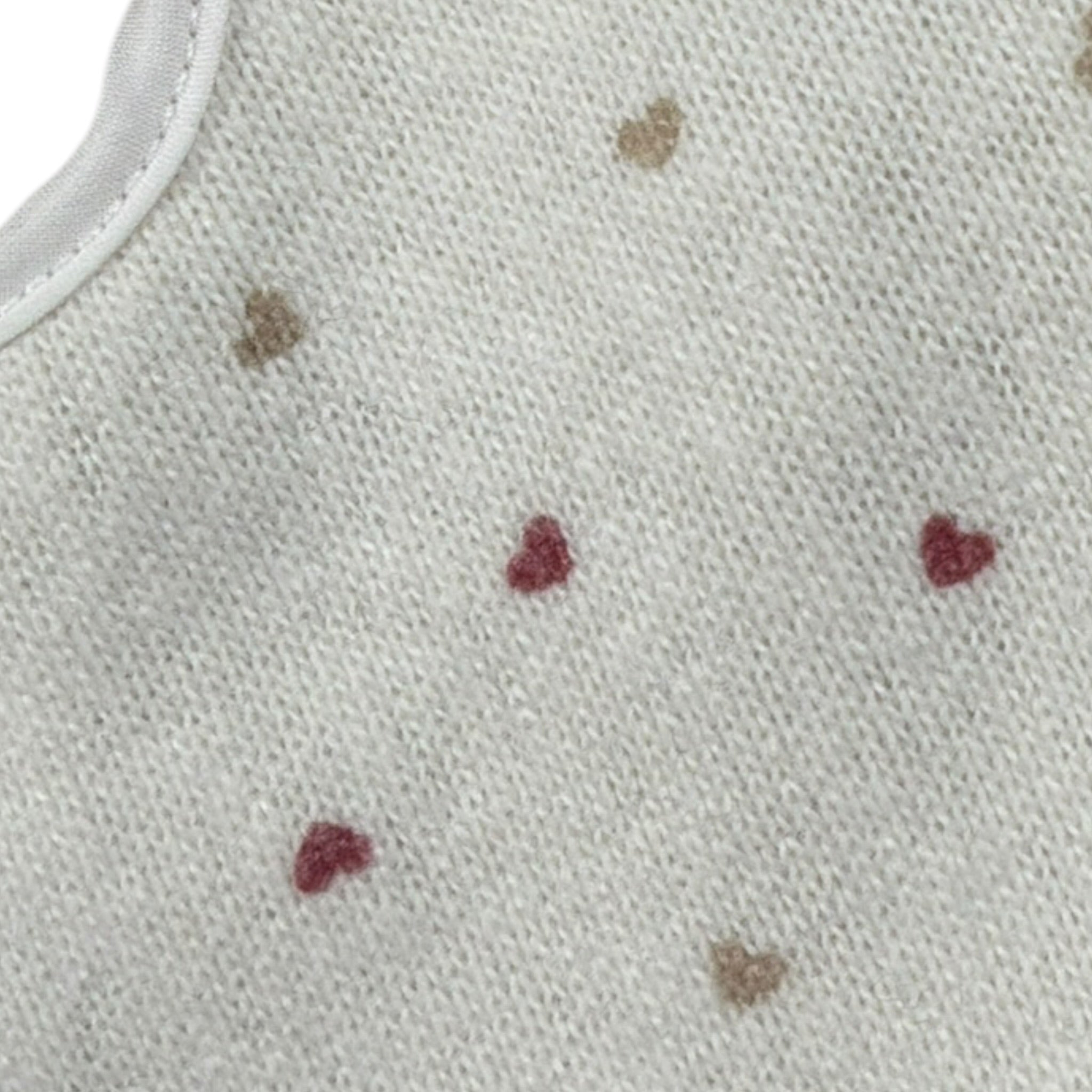Ninnaoh Bavetta tinta unita con Stampa Bianco per Neonata I25BA52 BIANCO NINNAOH 