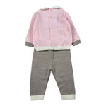 Ninnaoh Completo 2Pz Maglia-Pantalone Bicolore Rosa/Beige per Neonata I25CF322 ROSA/BEIGE NINNAOH 