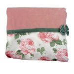 Ninnaoh Coperta tinta unita con Fantasia Fiori Rosa per Neonata I25COP17I ROSA NINNAOH 