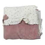 Ninnaoh Coperta tinta unita con Fantasia Bianco/Rosa per Neonata I25COP24I BIANCO/ROSA NINNAOH 