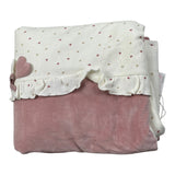 Ninnaoh Coperta tinta unita con Fantasia Bianco/Rosa per Neonata I25COP24I BIANCO/ROSA NINNAOH 