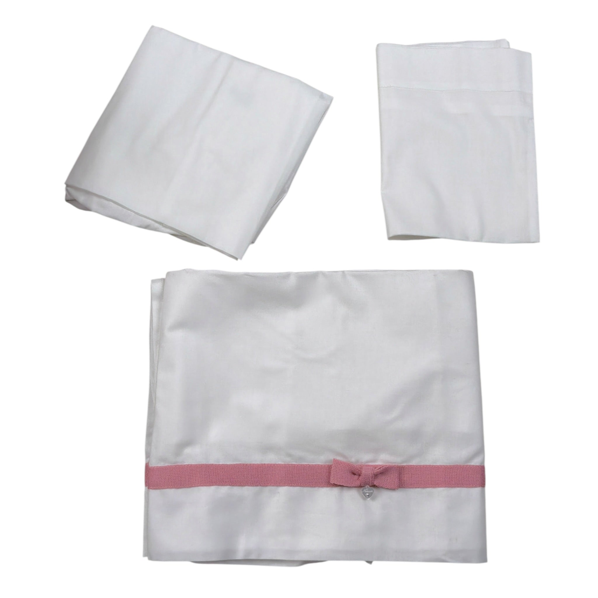 Ninnaoh Set 3Pz Lenzuola tinta unita Bianco per Neonata I25LE11 BIANCO NINNAOH 