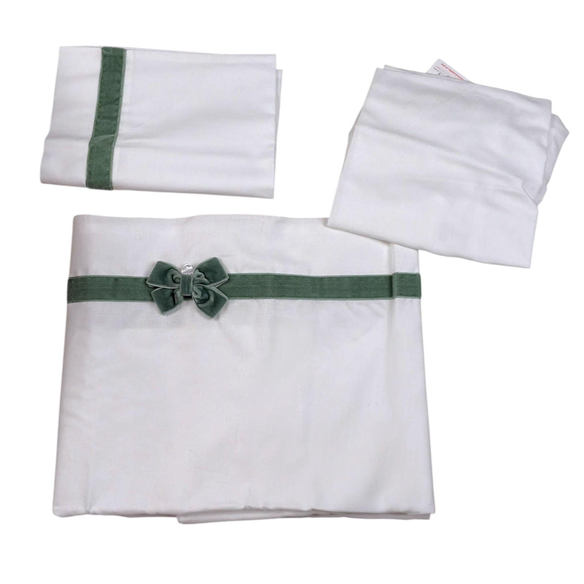 Ninnaoh Set Lenzuola 3 Pezzi tinta unita Bianco per Neonata I25LE6XX BIANCO NINNAOH 