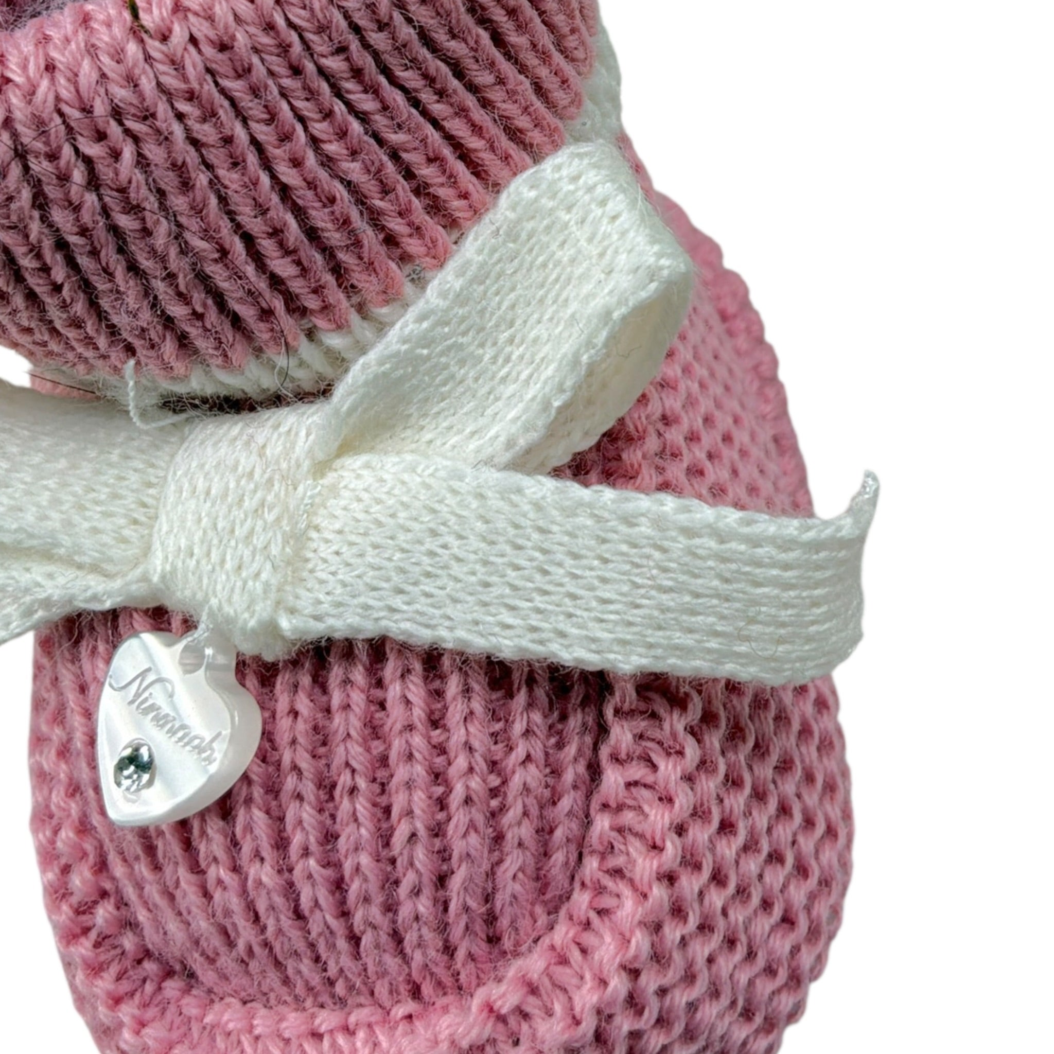 Ninnaoh Babbucce tinta unita In Filo Rosa per Neonata NH219757 ROSA NINNAOH 