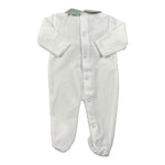 Ninnaoh Tutina tinta unita con Applicazioni In Velluto Bianco/Verde per Neonata PR219662 BIANCO/VERDE NINNAOH 
