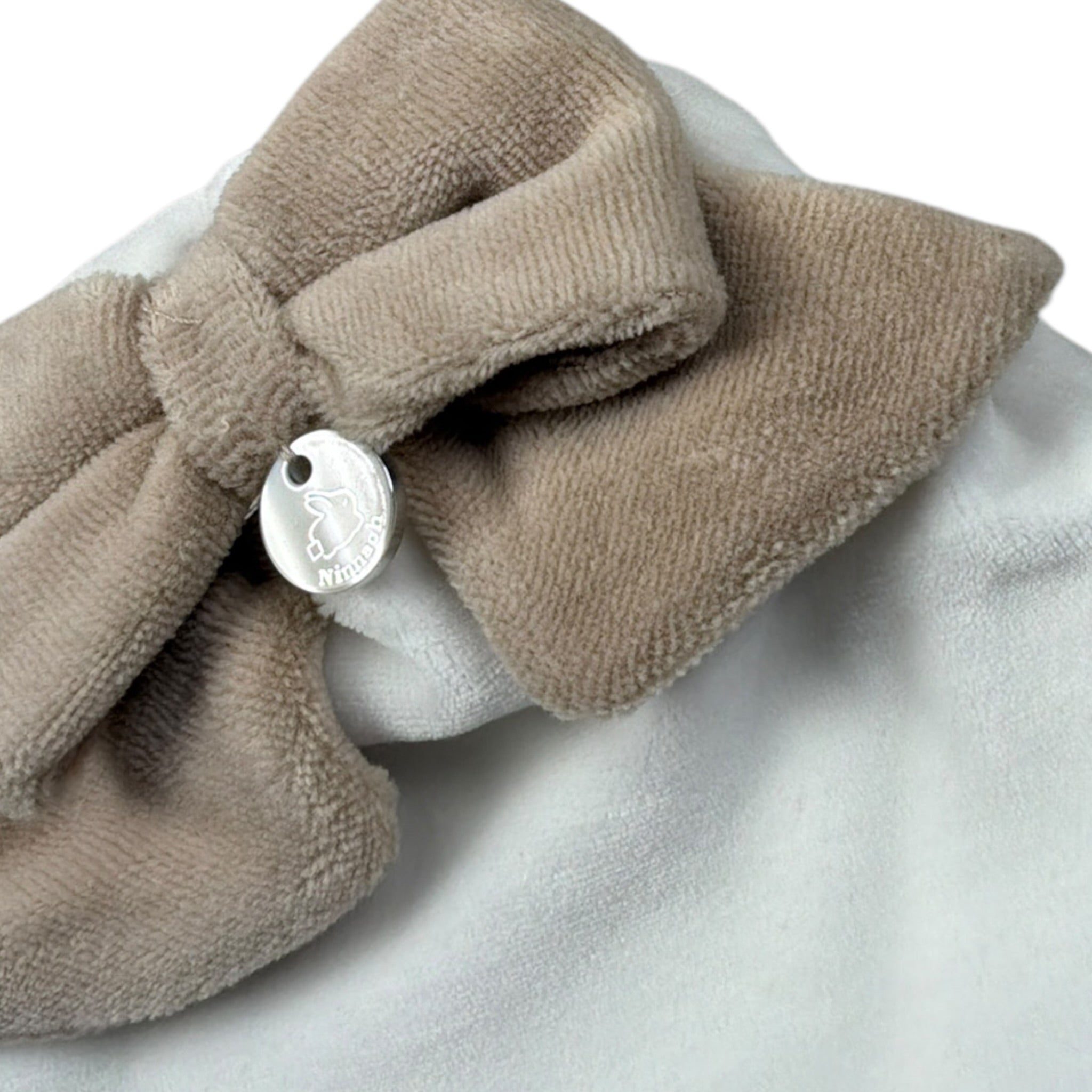 Ninnaoh Cappello tinta unita con Fiocco Bianco/Beige per Neonata PR219758 BIANCO/BEIGE NINNAOH 