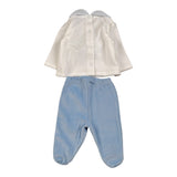 Ninnaoh Completo 2Pz Maglia-Ghettina Bicolore Bianco/Azzurro per Neonata U25PLC25V BIANCO/AZZURRO NINNAOH 