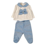 Ninnaoh Completo 2Pz Maglia-Ghettina Bicolore Bianco/Azzurro per Neonata U25PLC25V BIANCO/AZZURRO NINNAOH 
